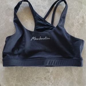 Muscle nation black  sports bra